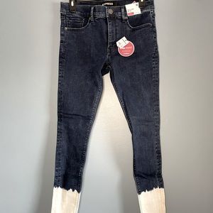 New Express Jeans With Tags • Size 4 Skinny Jeans • Bleached Design on Ankle